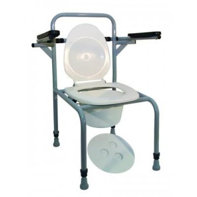 Стілець туалетний (сталевий регульований з відкидними поручнями) НТ-04-004