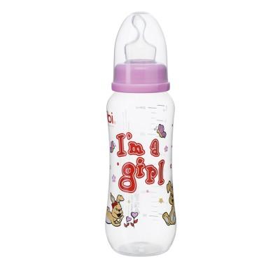 Бутылочка для девочек I'm a girl, 125 мл., стандартное горлышко - bibi